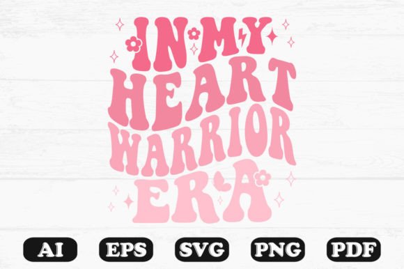 In My Heart Warrior Era Retro Wavy Graphics for Crafts