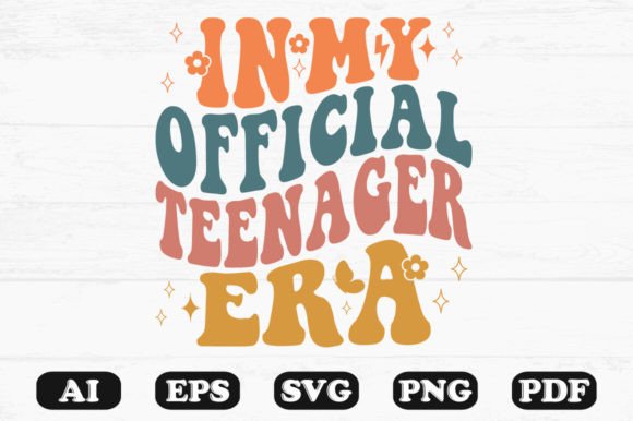 In My Official Teenager Era Retro Wavy