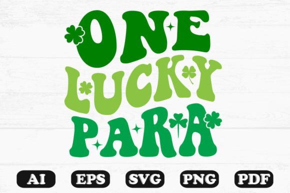 One Lucky Para Retro Wavy Svg T-shirt: A Designer's Review for Graphics and Crafts